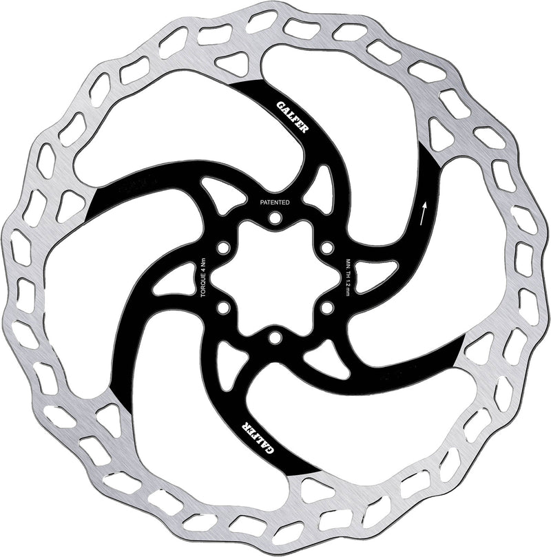 Galfer bike wave® fixed e-bike enduro 6-bolt disc rotor | 180mm x 2,0mm
