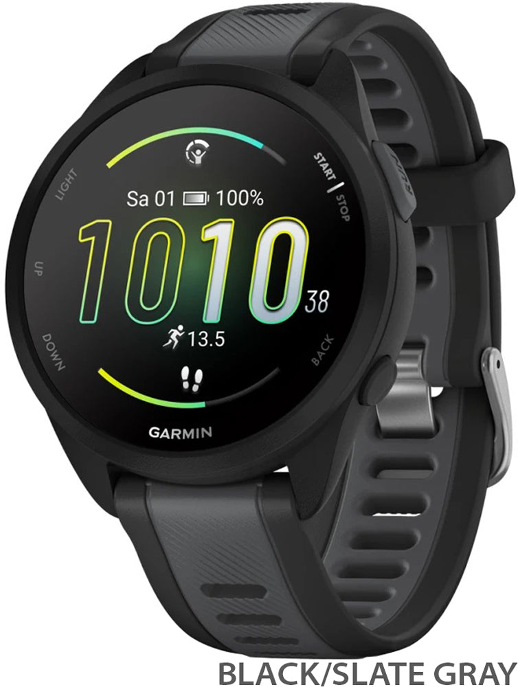Garmin forerunner 165 music 39mm - gps multisport smartwatch | black slate gray