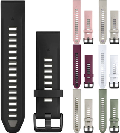 Garmin fenix 8s 7s 6s quickfit™ silicone strap 20mm | willow green fog gray