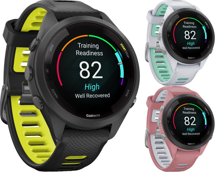 Garmin forerunner 265s - 41mm gps multisport smartwatch | steinweiss schwarz