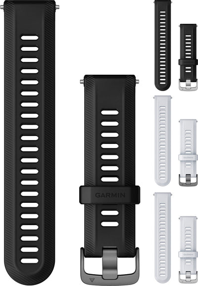 Garmin forerunner® 955 965 silicone band 22mm | white grey slate