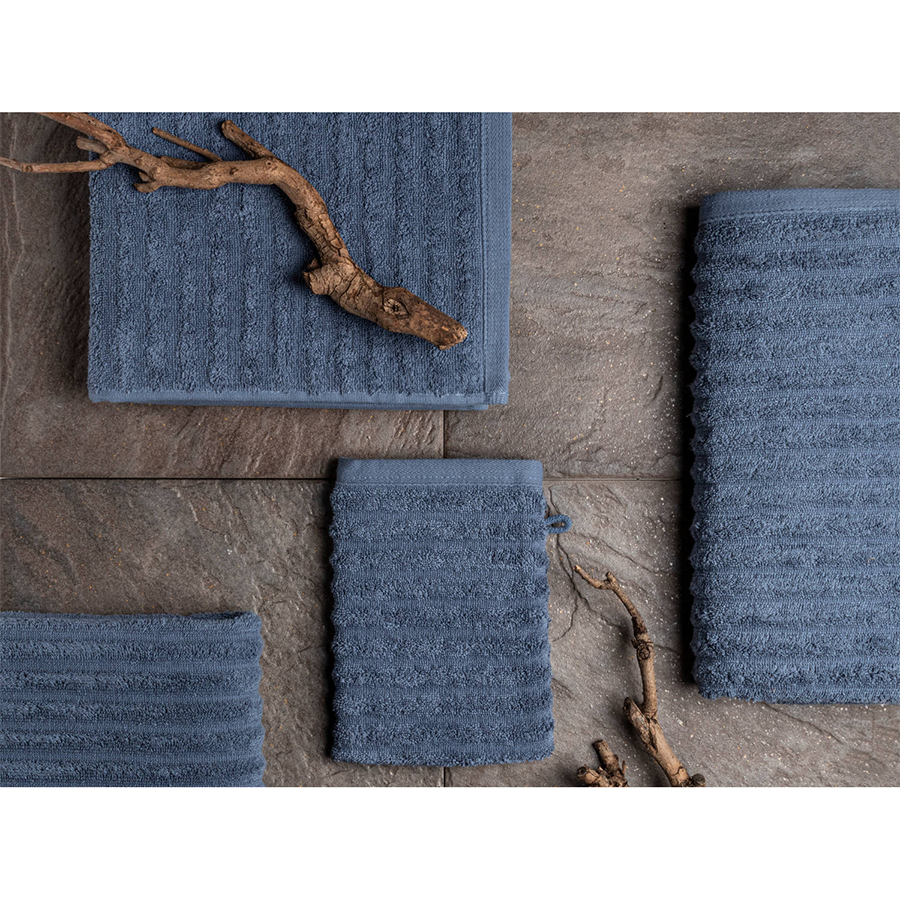 Gastendoekjes wave jeans blauw 6 stuks