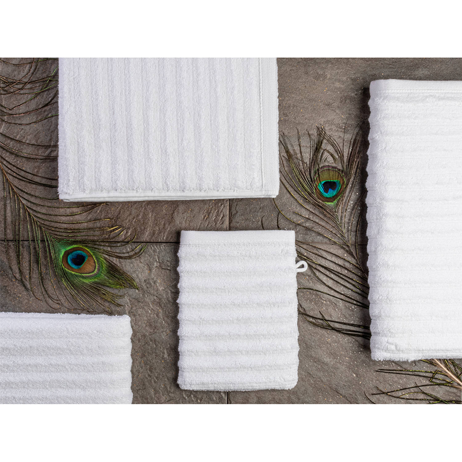 Gastendoekjes wave wit 6 stuks