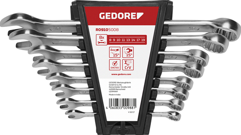 Gedore r09105008 | ringsteeksleutelset | 8 - 19 mm | metrisch | 8-delig - 3300988