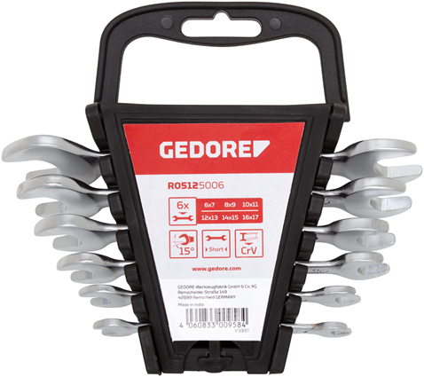 Gedore red r05125012 | dubbele steeksleutelset | kort | 6-32 mm | 12-delig - 3300961