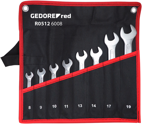 Gedore red r05126008 | dubbele steeksleutelset | kort | 6-22 mm | 8-delig - r05126008