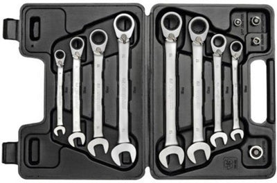 Gedore red r07203012 ringratel-steeksleutelset | metrisch 8 - 19 mm | 8-delig - 3300059 - r07203012