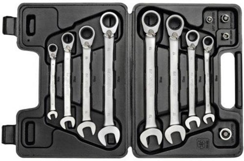 Gedore red r07203012 ringratel-steeksleutelset | metrisch 8 - 19 mm | 8-delig - 3300059 - r07203012