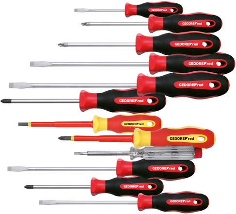 Gedore red | r38002012 | 2c-schroevendraaierset xxl | fl ph pz vde | 12-delig - 3301273