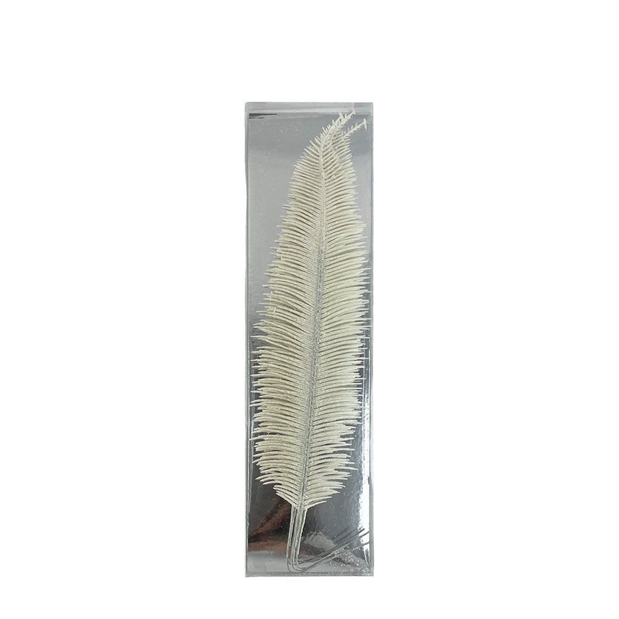 Glittertak veer wit 3 stuks