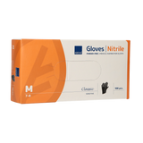 Abena poedervrije nitrile handschoenen maat medium 100 stuks zwart - afbeelding 1
