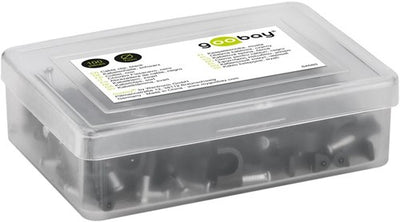 Enzo goobay kabelclip 7mm rond zwart box(100) - 4113232