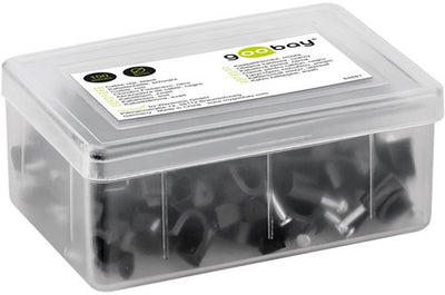 Enzo goobay kabelclip 8mm rond zwart box(100) - 4113233