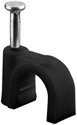 Enzo goobay kabelclip 8mm rond zwart box(100) - 4113233