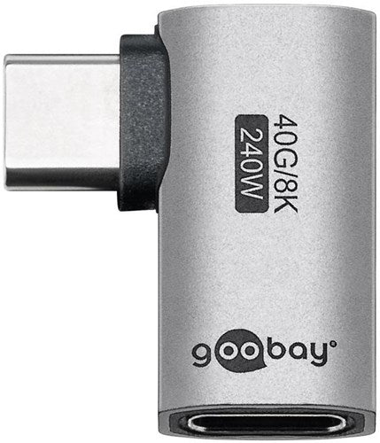 Enzo goobay usb-c adapter | male female | horizontaal | 90 graden adapter - 9550432
