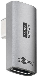 Enzo goobay usb-c adapter | male female | verticaal | gedraaid | 90 graden adapter - 9550435 - afbeelding 1