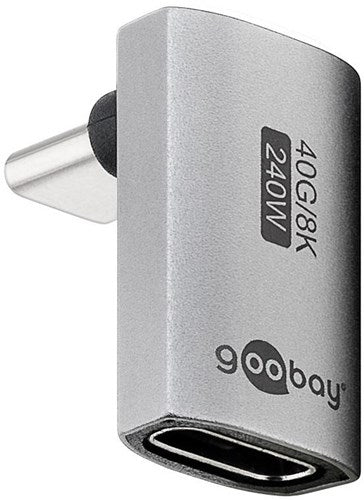 Enzo goobay usb-c adapter | male female | verticaal | lang | 90 graden adapter - 9550434