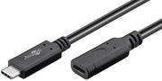 Enzo goobay usb-c male - usb-c female verlengkabel | 1m zwart - 9550230 - afbeelding 2