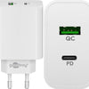Enzo goobay usb + usb-c snellader 45w wit - 9550194