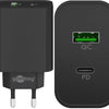 Enzo goobay usb + usb-c snellader 45w zwart - 9550193