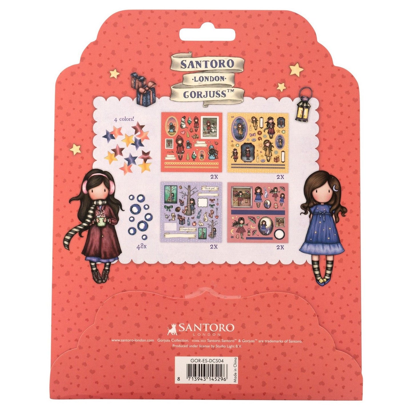 Studio light • gorjuss essentials die-cut sheets 4x2 paper, sequins, rhinestones