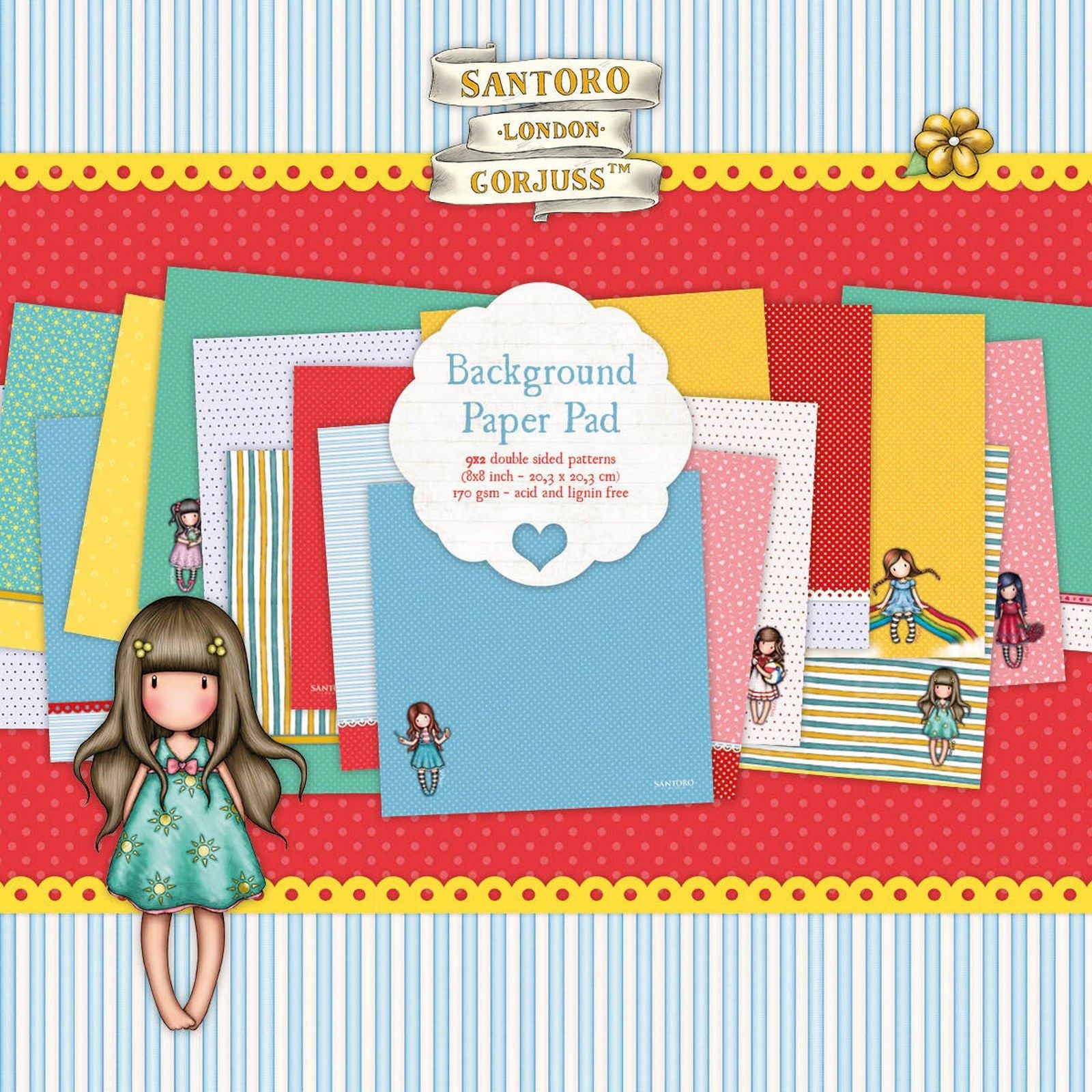 Studio light • gorjuss paper pad background 20.3x20.3cm