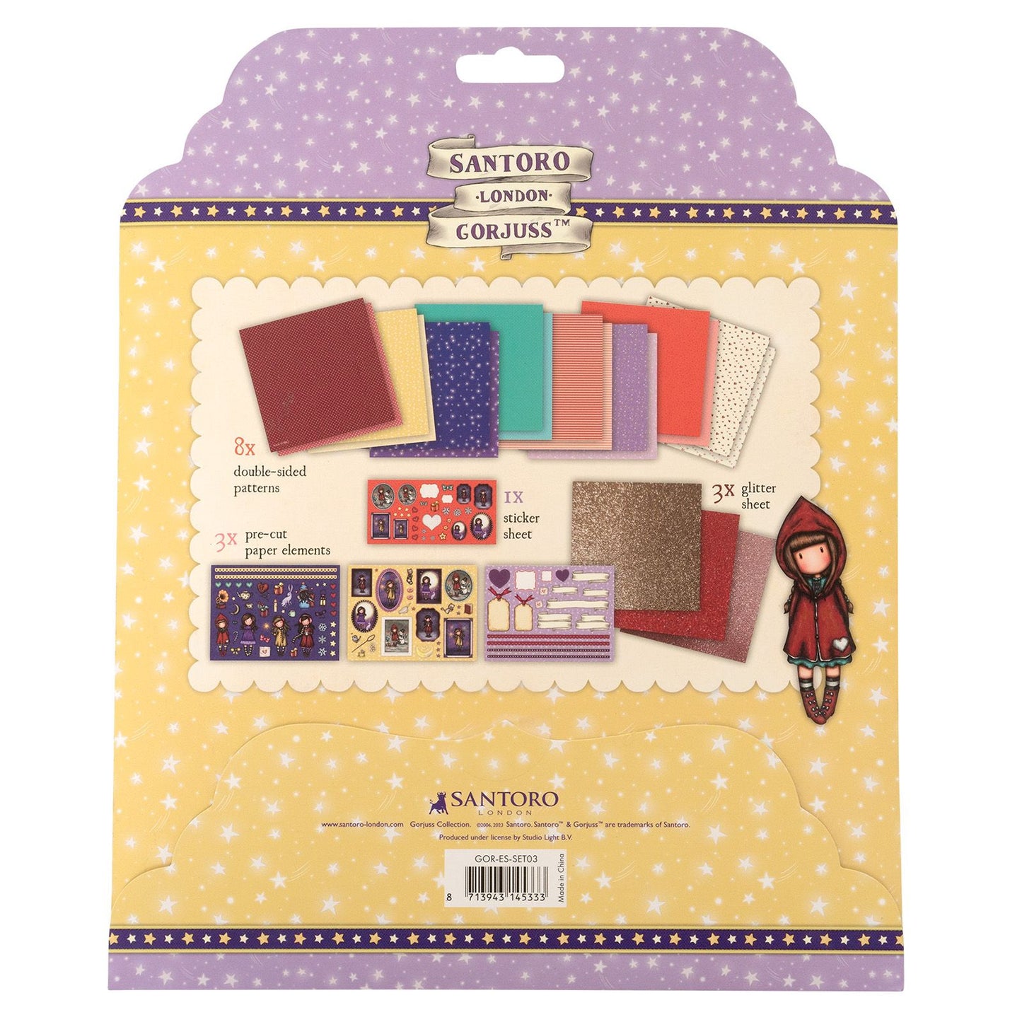 Studio light • gorjuss essentials craft set paper, stickers glitter