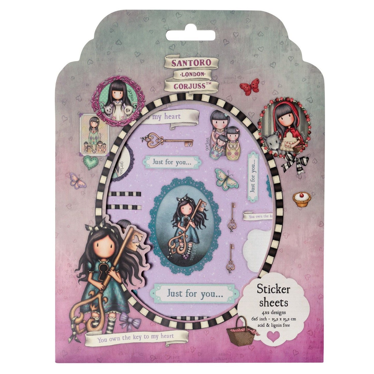 Studio light • gorjuss sticker sheets 4x2 designs