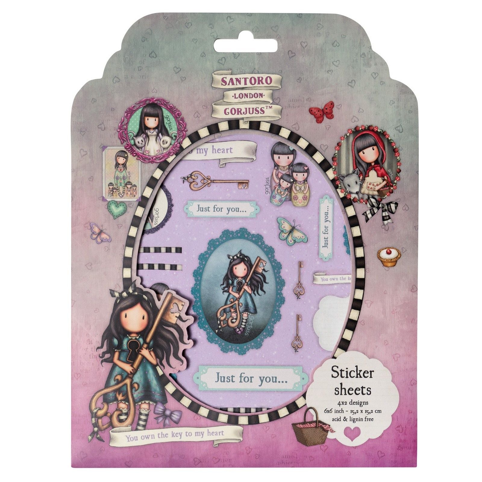 Studio light • gorjuss sticker sheets 4x2 designs
