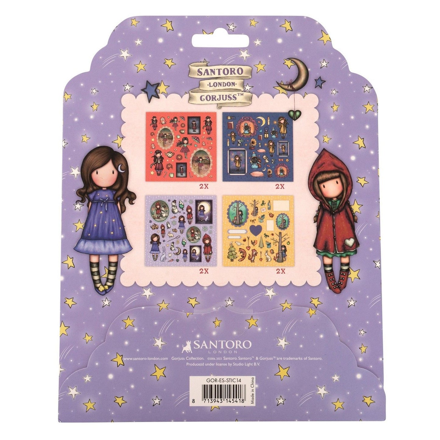 Studio light • gorjuss essentials sticker sheets 4x2 designs