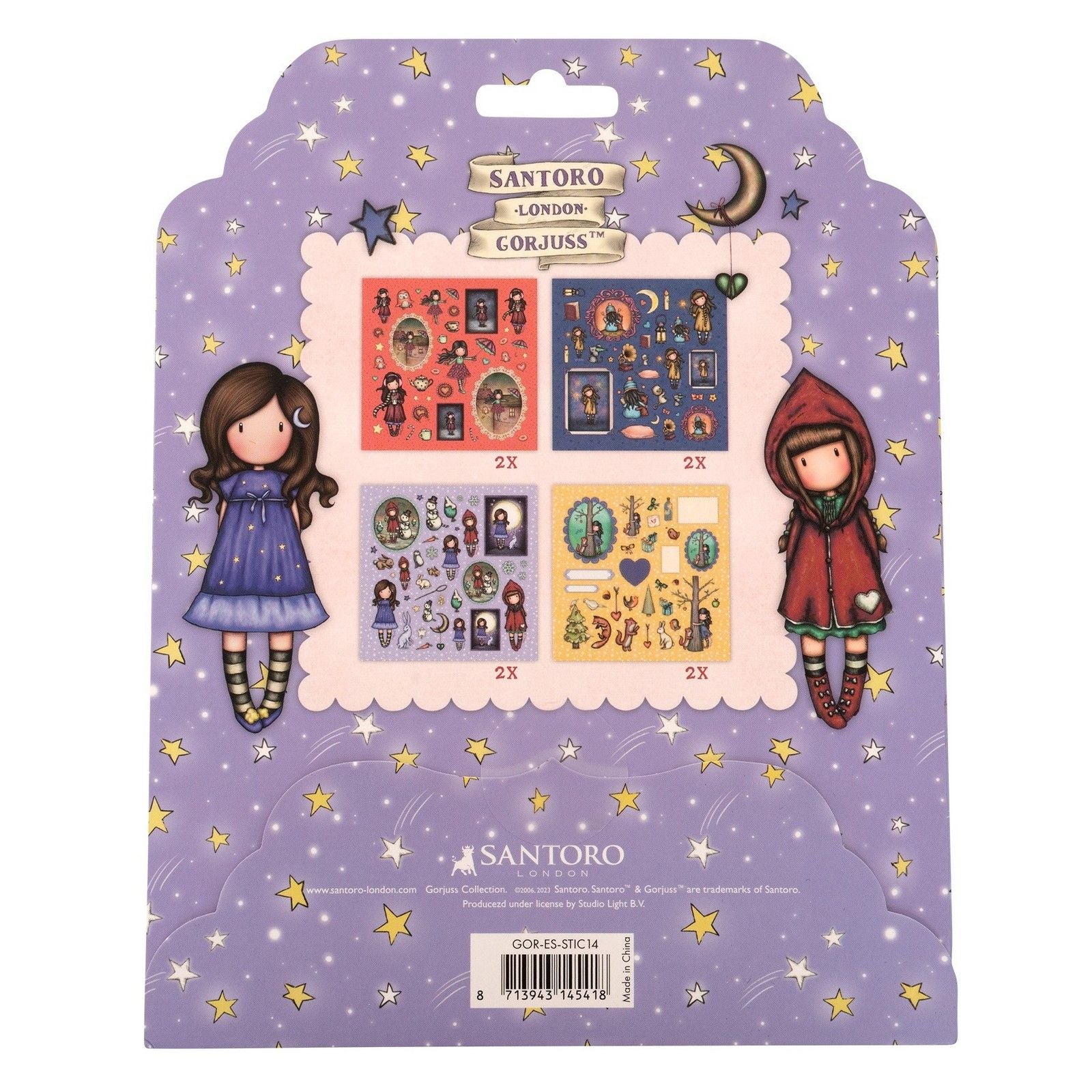 Studio light • gorjuss essentials sticker sheets 4x2 designs