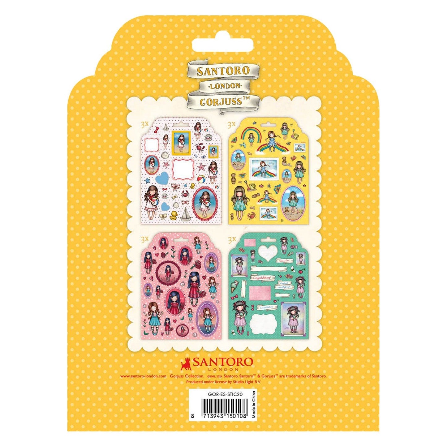 Studio light • gorjuss stickers 4x3 designs