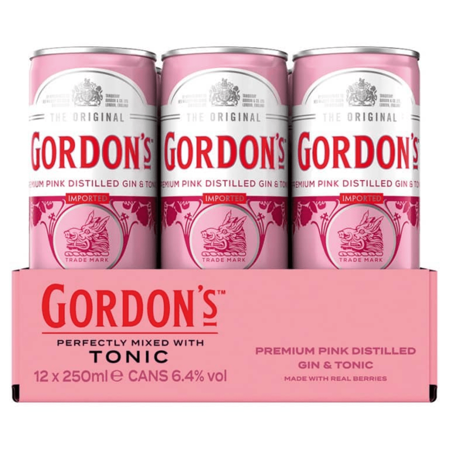 Gordon's pink gin tonic blik (12x 25cl)