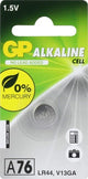 Gp a76 lr44 knoopcel blister (10 stuks)