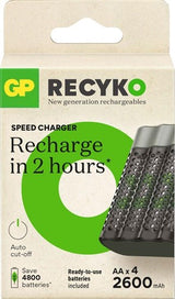 Gp batterijlader usb 2h met 4x2600ma aa batterij - 3503070 - afbeelding 1