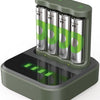 Gp batterijlader usb 6h met 4x2100ma aa batterij + dock - 3503069