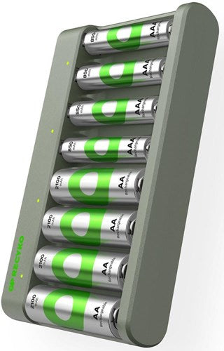 Gp batterijlader usb 6h met 4xaaa en 4xaa batterij - 3503068