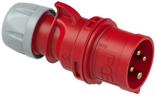 Gp cee 4p 16a 400v stekker rood - 6313150