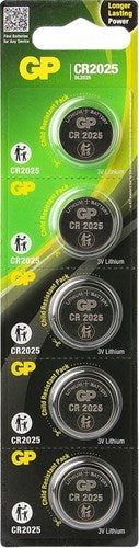 Gp cr2025 lithium 3volt blister 5 - 3212344 - afbeelding 1