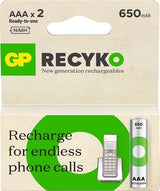 Gp nimh oplaadbare batterij aaa 650ma phone blister(2) - 3311400 - afbeelding 1