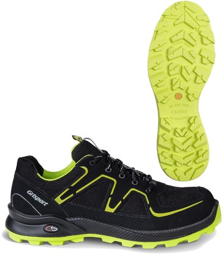 Grisport safety cross safety xtrail 3365 laag s3 zwart lime - maat 40 - 00.049.010.40