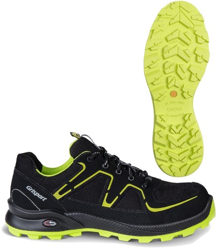 Grisport safety cross safety xtrail 3365 laag s3 zwart lime - maat 44 - 00.049.010.44