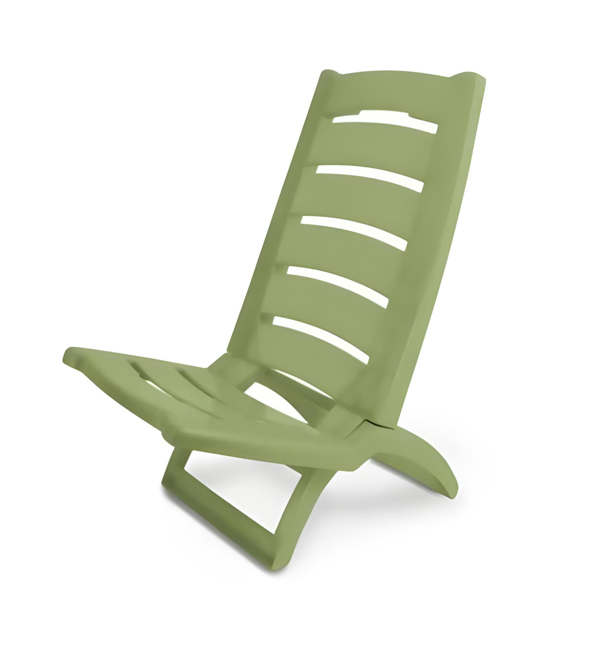 Adriatic strandstoel opklapbaar kunststof 80x38cm groen