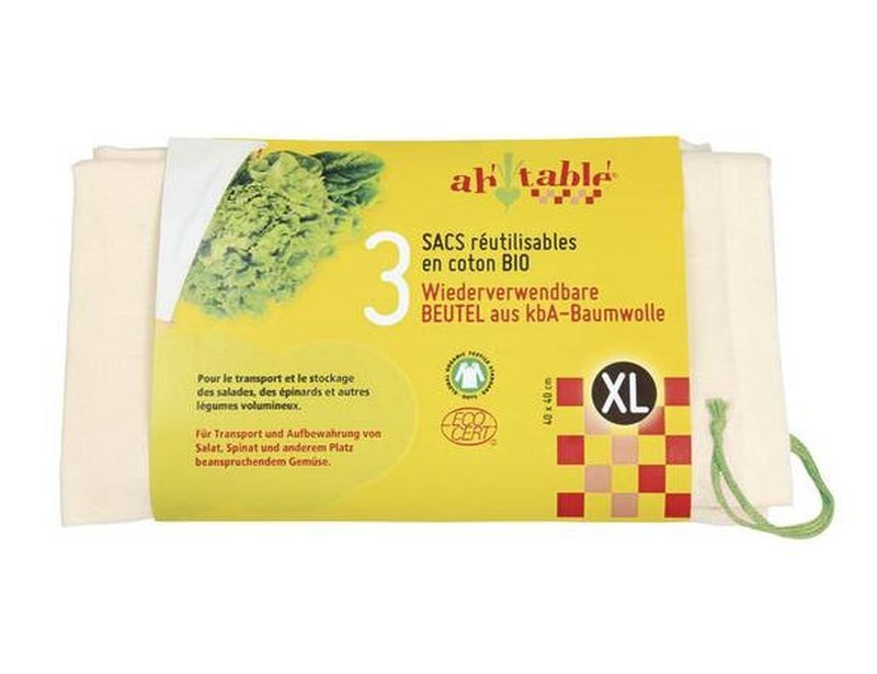 Ah! table! groente en fruit zak xl - 40x40cm - 3st