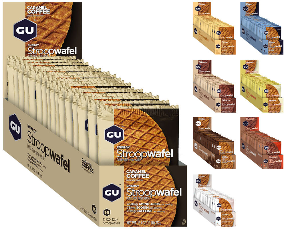 Gu stroopwafel 16 box | salted chocolate