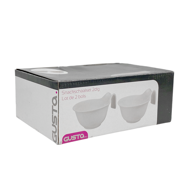 Gusta snackschaal 14x11x6cm 2 stuks