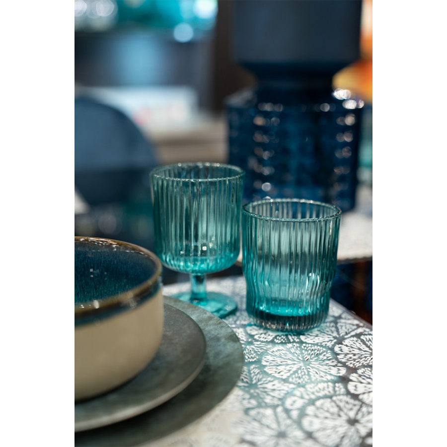 Gusta wijnglas blauw 250ml
