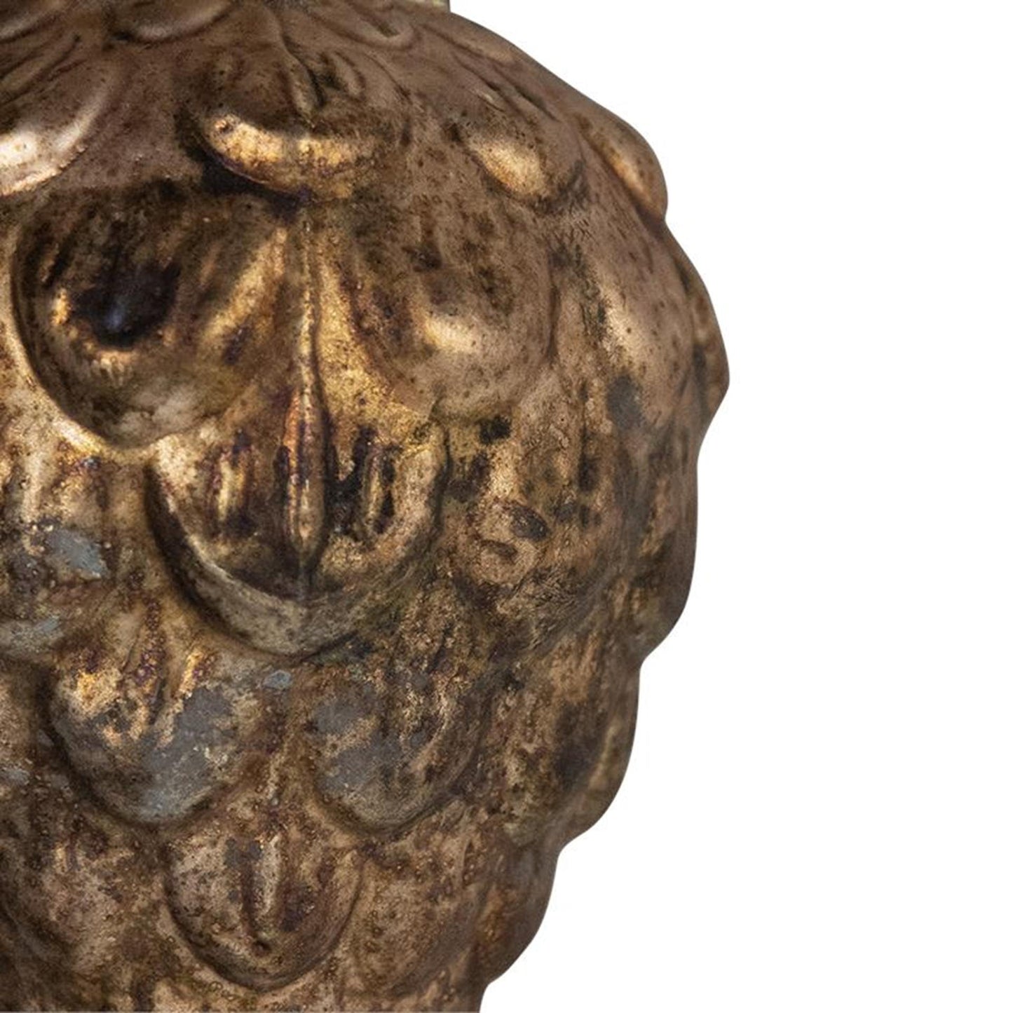 Kerstbal dennenappel glas antiek bruin ø8cm