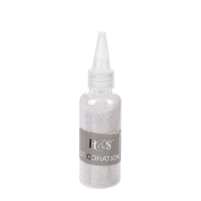 H s glitter klein wit 40gr