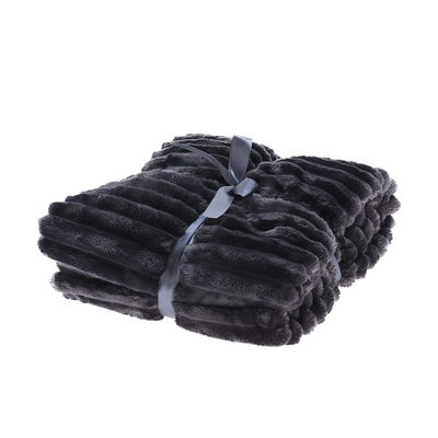 H s plaid rib petrol 130x150cm
